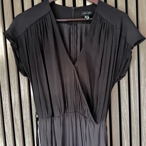 New Look Black Wide Leg Wrap Jumpsuit